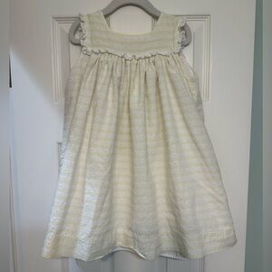 Anvy Kids toddler dress. White and yellow. Size 5.